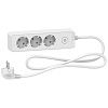 SE Unica Extend Бел Удлинитель 3 розетки 2К+З, кабель 1,5м, Schneider Electric, Белый, ST9431W